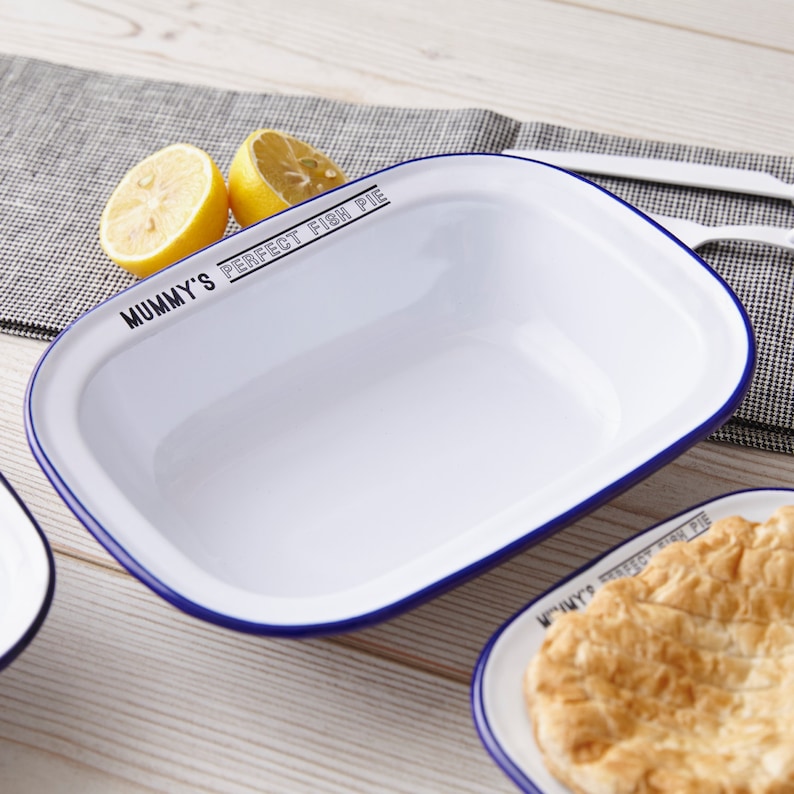 Personalised Enamel Pie Dish for Her Etsy
