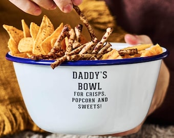 Personalized Enamel Snack Bowl | Engraved Christmas Gift