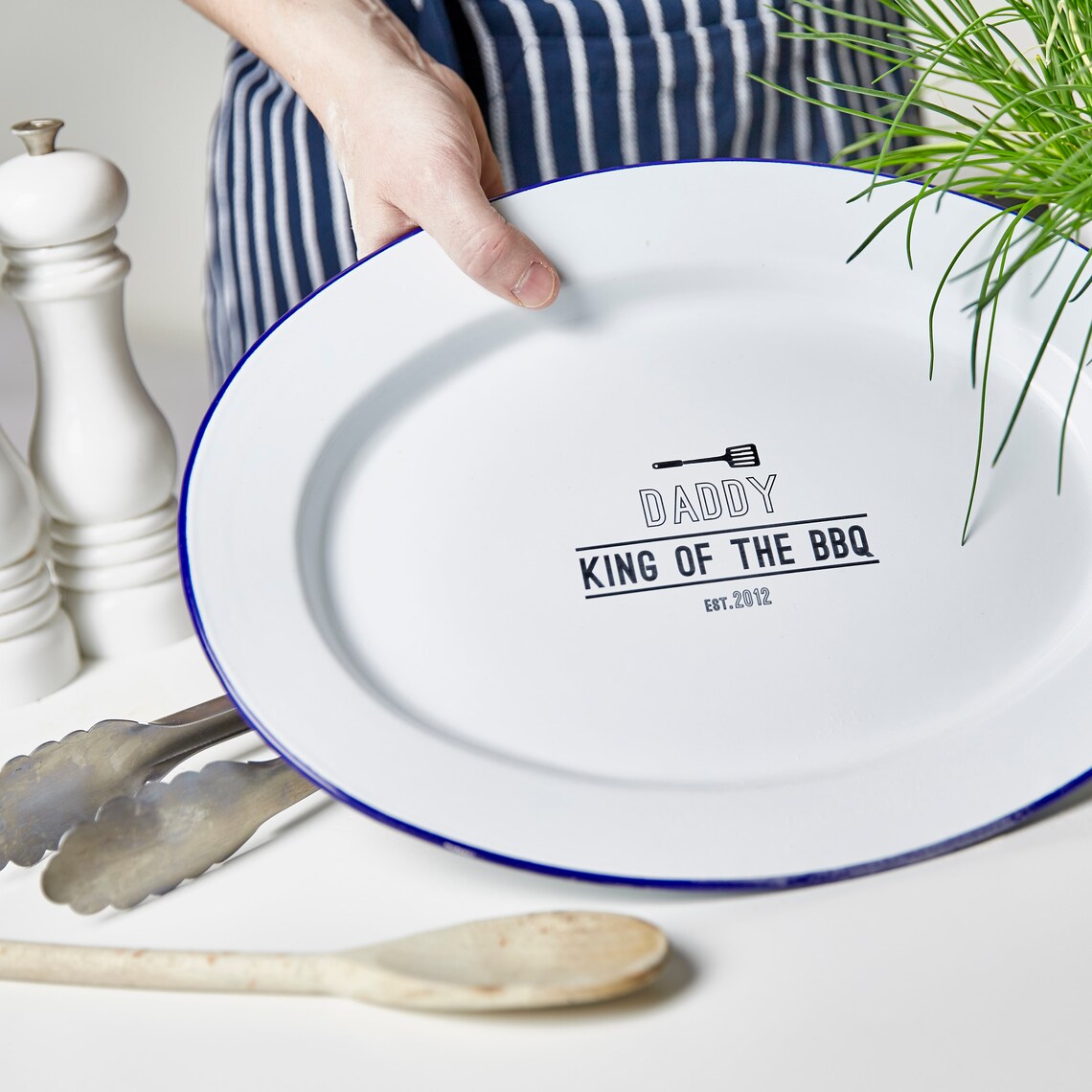 Personalised Enamel Serving Platter Etsy UK