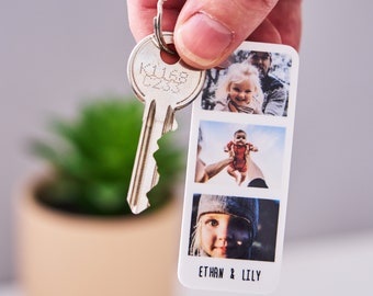 Personalised Photo Keyring | Custom Message Acrylic Keychain | Fathers Day