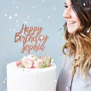 Charming Personalised Birthday Cake Topper