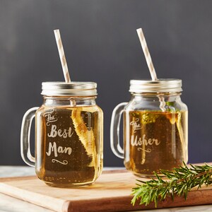 Tarros de mason de bodas personalizados