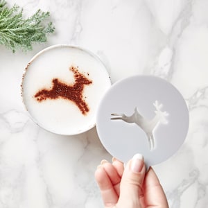 Christmas Deer Coffee Stencil image 1