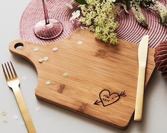 Carved Heart Personalised Chopping/Cheese Board