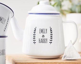 Personalised Enamel Teapot