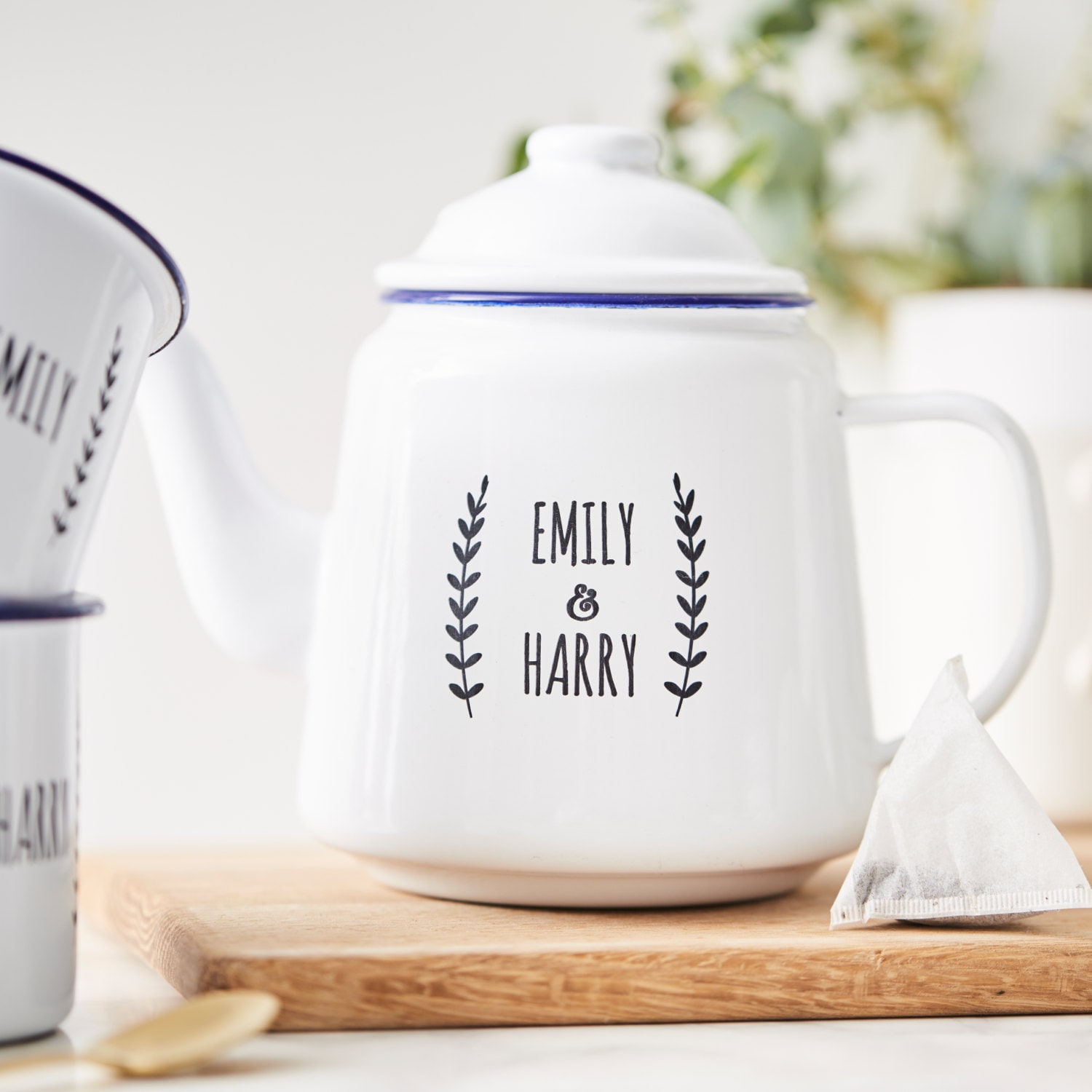 Personalised Enamel Teapot Etsy