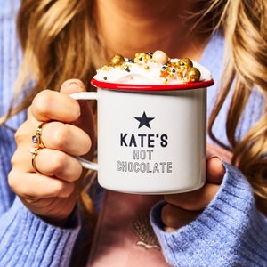 Hot Chocolate Personalised Enamel Mug
