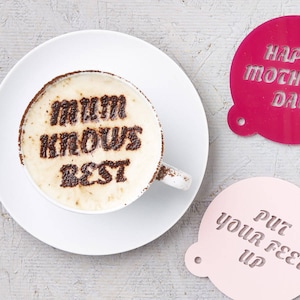 Personalised Coffee Stencil For Mum