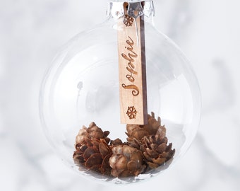 Personalised Pine Cone Christmas Bauble