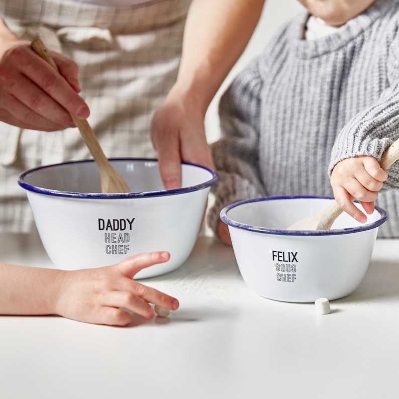 Personalised Daddy And Me Mixing Bowls image 1