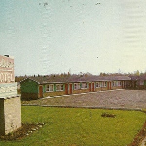Holiday Motel Sault Ste. Carte postale vintage Marie Ontario, 1957