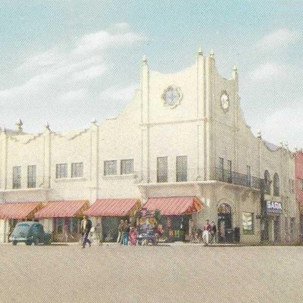 The Foreign Club Building and Hotel TIJUANA Mexico Baja California Unused Vintage Postcard 1930s