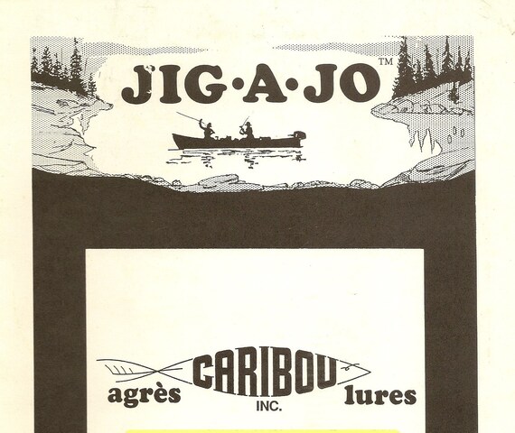 Bilingual French / English Vintage FISHING Ephemera 1989 JIG-A-JO Caribou  Inc Lures Catalogue Fishing Lures and Accessories -  Canada