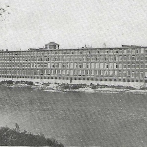 Carte postale ancienne Manchester NH Print Works 1906 Manchester et impression recto-verso en chiffres Amoskeag Textile Manufacturing
