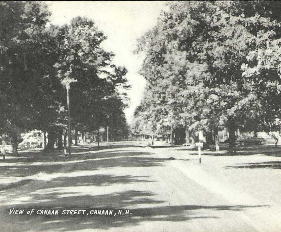 CANAAN New Hampshire View of Canaan Street Vintage Postcard Black and