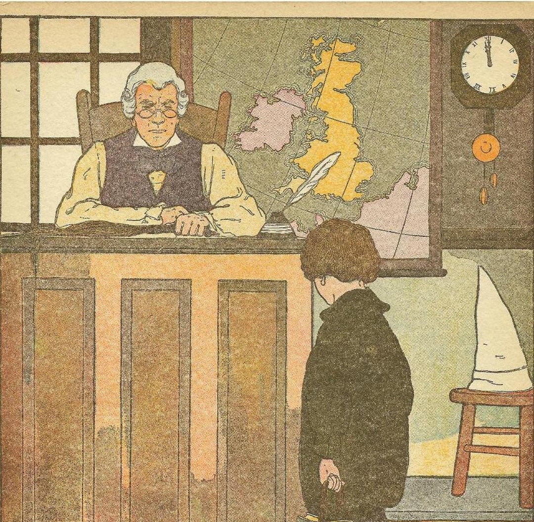 A Dillar A Dollar A Ten Oclock Scholar Mother Goose Nursery Rhyme 1919