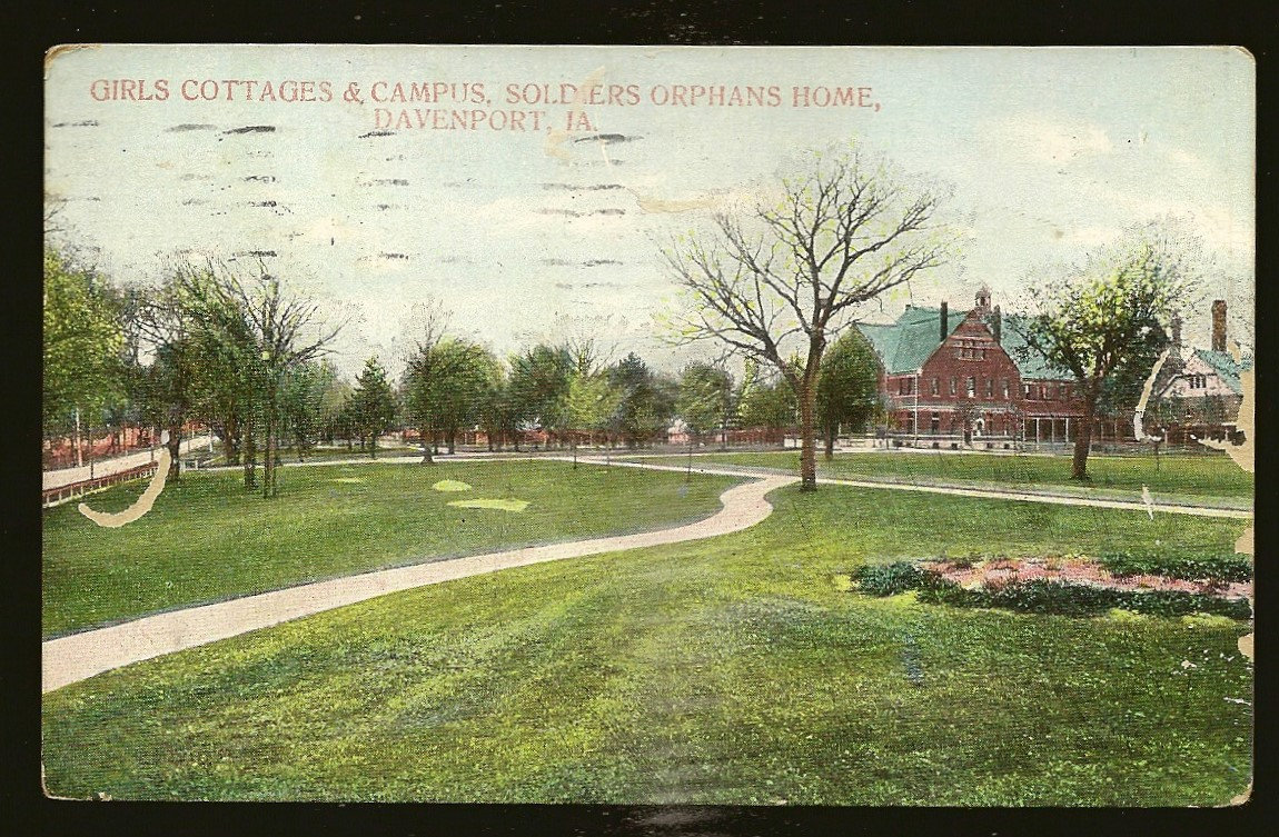 Sold As Is DAVENPORT Iowa Girls Cottages and Campus Soldiers Orphans
