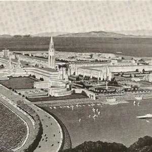 Golden Gate International Exposition Island Site 1939 - Carte postale ancienne inutilisée