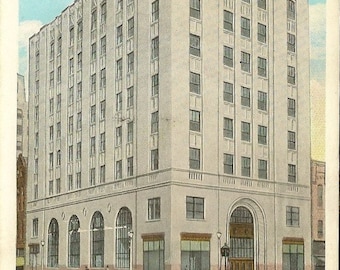 Mansfield Ohio Landmark – Richland Trust Building Vintage Postcard, 1931