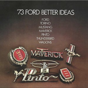 1973 FORD Better Ideas Sale Brochure Torino Mustang Maverick Pinto Thunderbird Wagons - Colorful And Detailed - Ford Lover&#39;s Gift