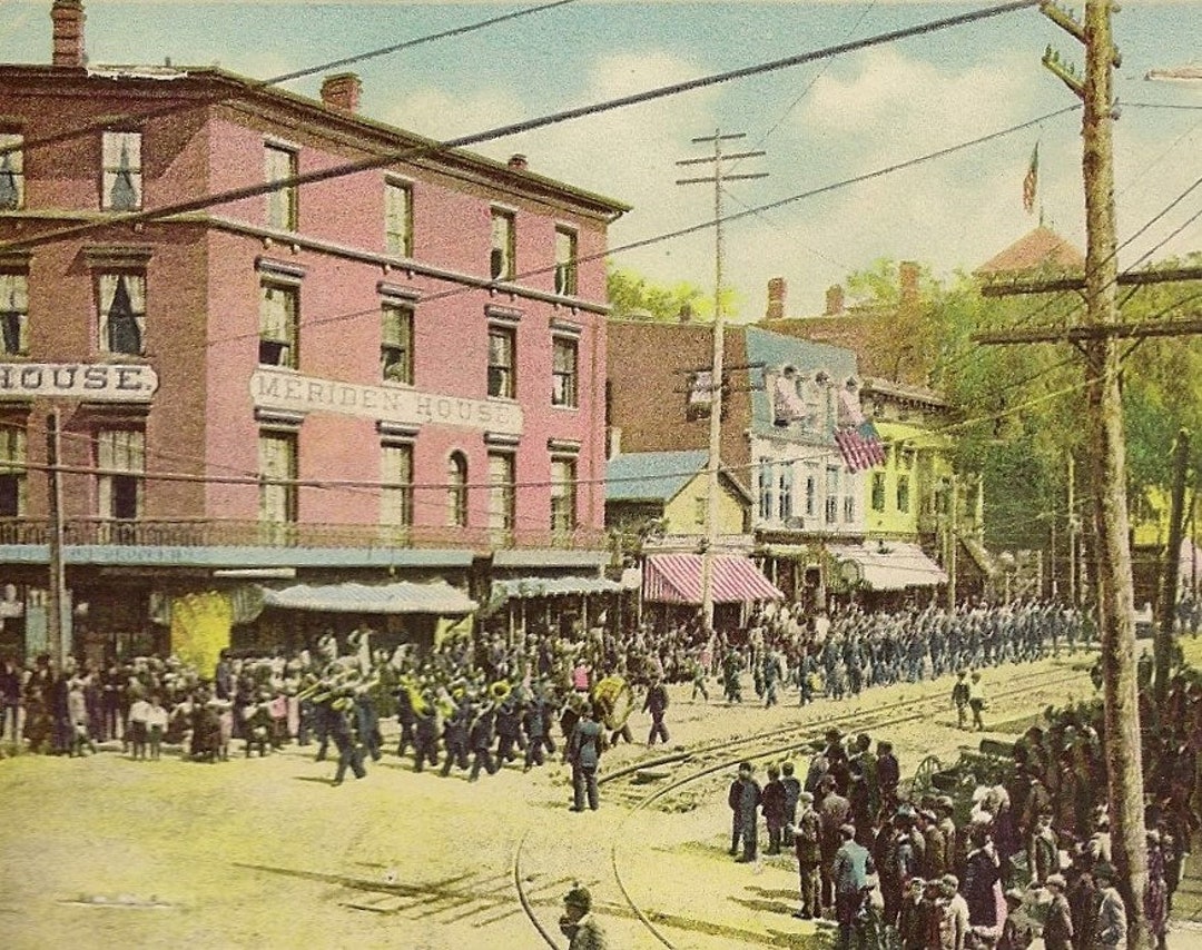 MERIDEN Connecticut Decoration Day Parade UDB Antique Postcard 1908 - Etsy