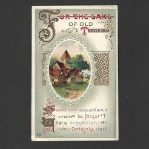 Ancienne carte postale de l'amitié pour l'amour du passé - EAS E A Schwerdtfeger 1913 - Faut-il oublier une connaissance ?