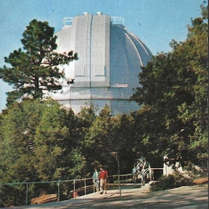 May include: A large white dome-shaped building with a tall, narrow structure on top. The building is surrounded by trees and a path leads to the front of the building.