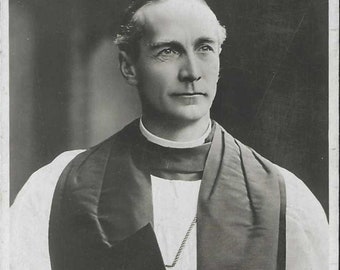 Bishop of London Unused Antique Real Photo Postcard Arthur Foley Winnington-Ingram