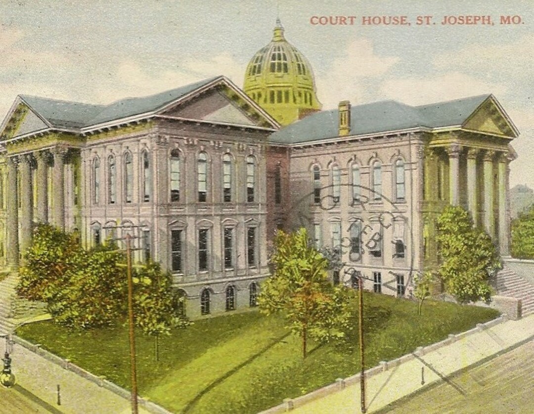 Court House ST JOSEPH Missouri Antique Postcard 1910 Impressive