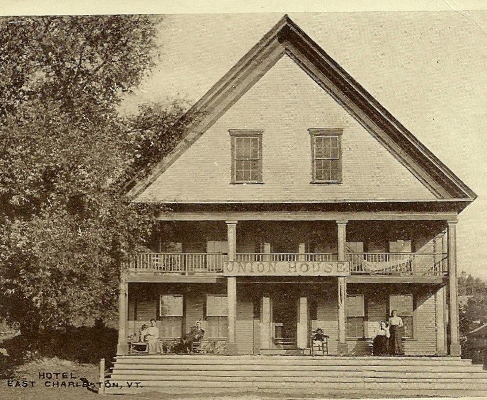 Union House Hotel EAST CHARLESTON Vermont Antique Postcards Etsy