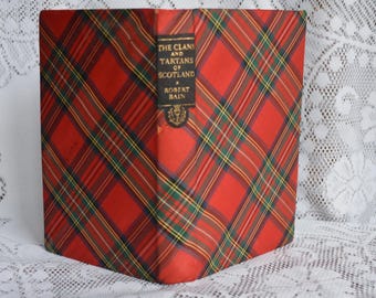 The Clans and Tartans of Scotland 1959 (Fourth Printing) Robert Bain - Tartan Silk Fabric Cover