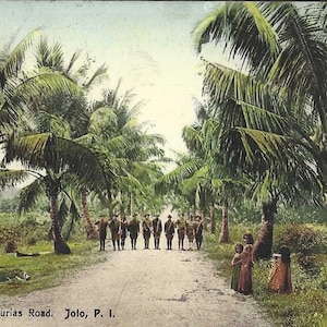 JOLO Asturias Road Jolo Philippines Carte postale ancienne Zamboanga 1911 Annuler