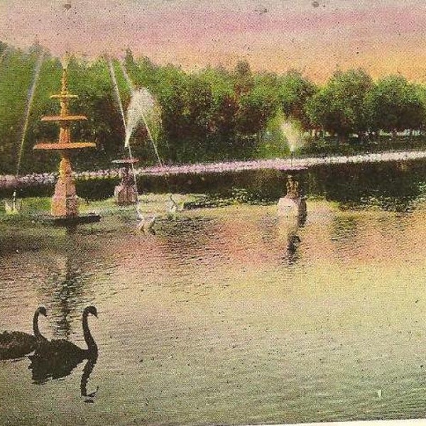 TORONTO Centre Island Vintage Postcard - Island Park and Fountain 1906