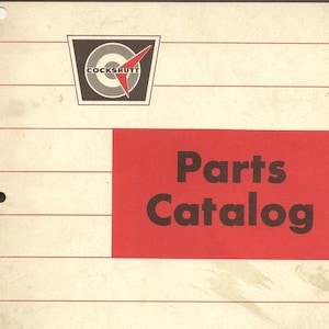 May include: A red and white parts catalog cover with the Cockshutt logo and the text "Parts Catalog".