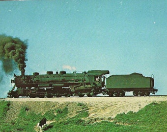 Brazilian State Railways Teresa Cristina Division Locomotive on Tracks Vintage Chrome Postcard 1976