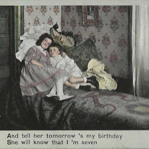 Carte postale ancienne inutilisée pour enfants