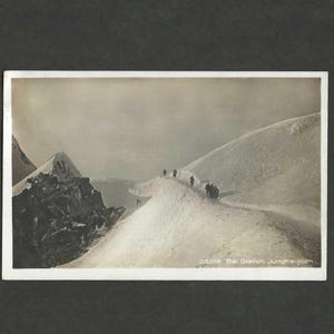 GARE BEI Jungfraujoch Suisse Carte postale ancienne 1925 - Vaste paysage de montagne