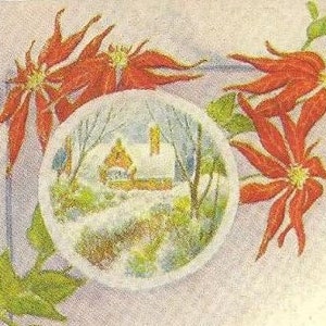 Carte postale de Noël ancienne au père, un joyeux Noël d'Owen Card Publishing