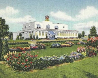 Emil Huck's Inn Vintage DETROIT Michigan Linen Postcard - 1949 Grand River at 7 Mile Road - Advertising Postcard - Huck's Redford Inn