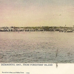 DESERONTO Carte postale ancienne inutilisée de l'Ontario de Forester's Island