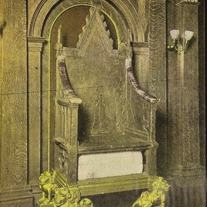 Président du couronnement du roi Édouard Foresters' Orphanage Deseronto (Ontario) Carte postale ancienne inutilisée Une réplique exacte dans la salle de réception de l'orphelinat
