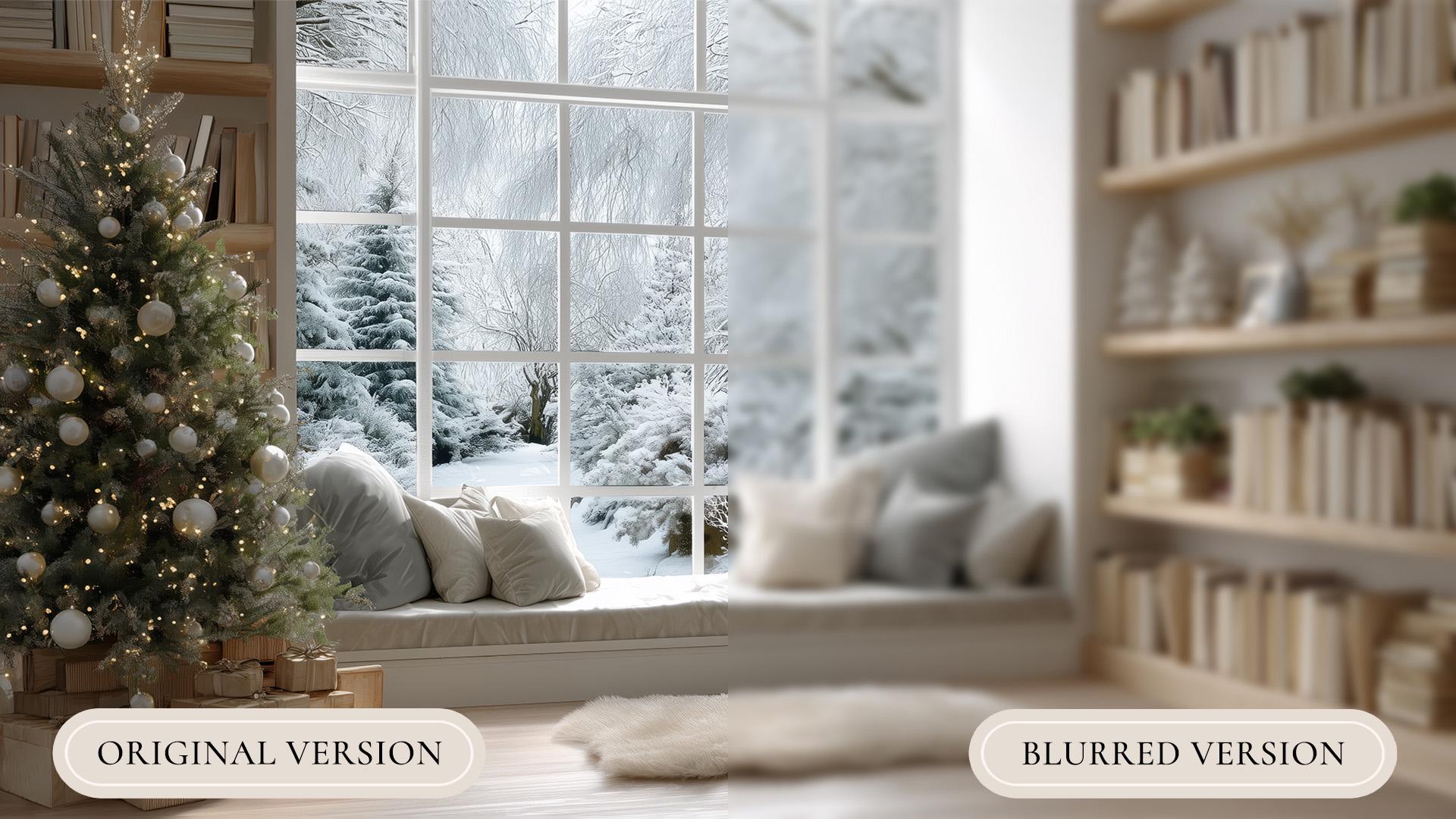 Christmas Zoom Background | Cozy Winter Window Scene | Holiday Home ...
