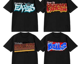 Vintage Graffiti Football T-Shirt: 90s Graphic Style
