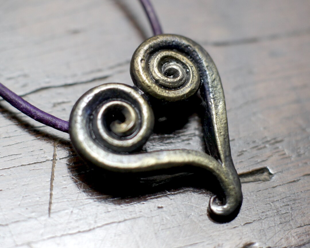 Iron Heart Pendant 6th Iron Anniversary Gift. Etsy