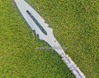 Warlord Battle Spear: Stainless Steel Hunting Spear with Leather Sheath  | Collectible | Gift For Him