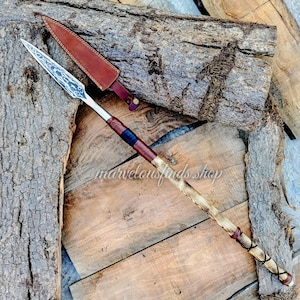 Custom Handmade Viking Spear Hand Forged Spear with Leather Sheath | For Hunting | Collectible |