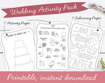 Wedding Activity Pages - Printable