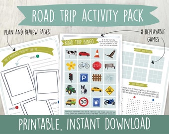 Road Trip Activity Pages - Printable