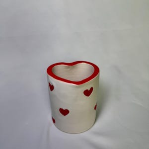 White Heart Vase