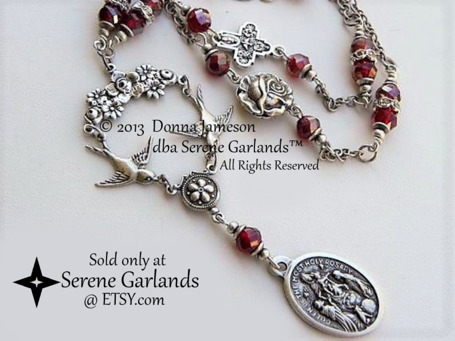 Religious Assemblage Rosary Necklace Saint Medallion Virgin Etsy